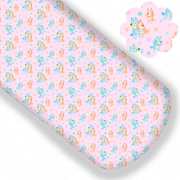 **READY TO SHIP!** Pastel Pink Dogs Premium Faux Leather