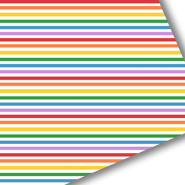 **READY TO SHIP!** Rainbow Stripes (with white) Premium Faux Leather