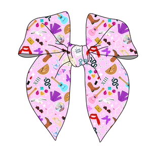 (PREORDER) PRE-TIED SURGED EDGE BOW-Pink T Swift Icons