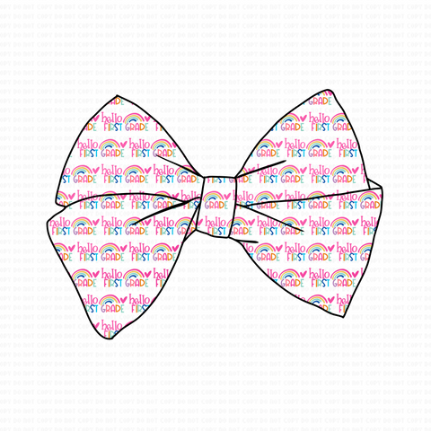 PRE-TIED BOW-Hello First Grade