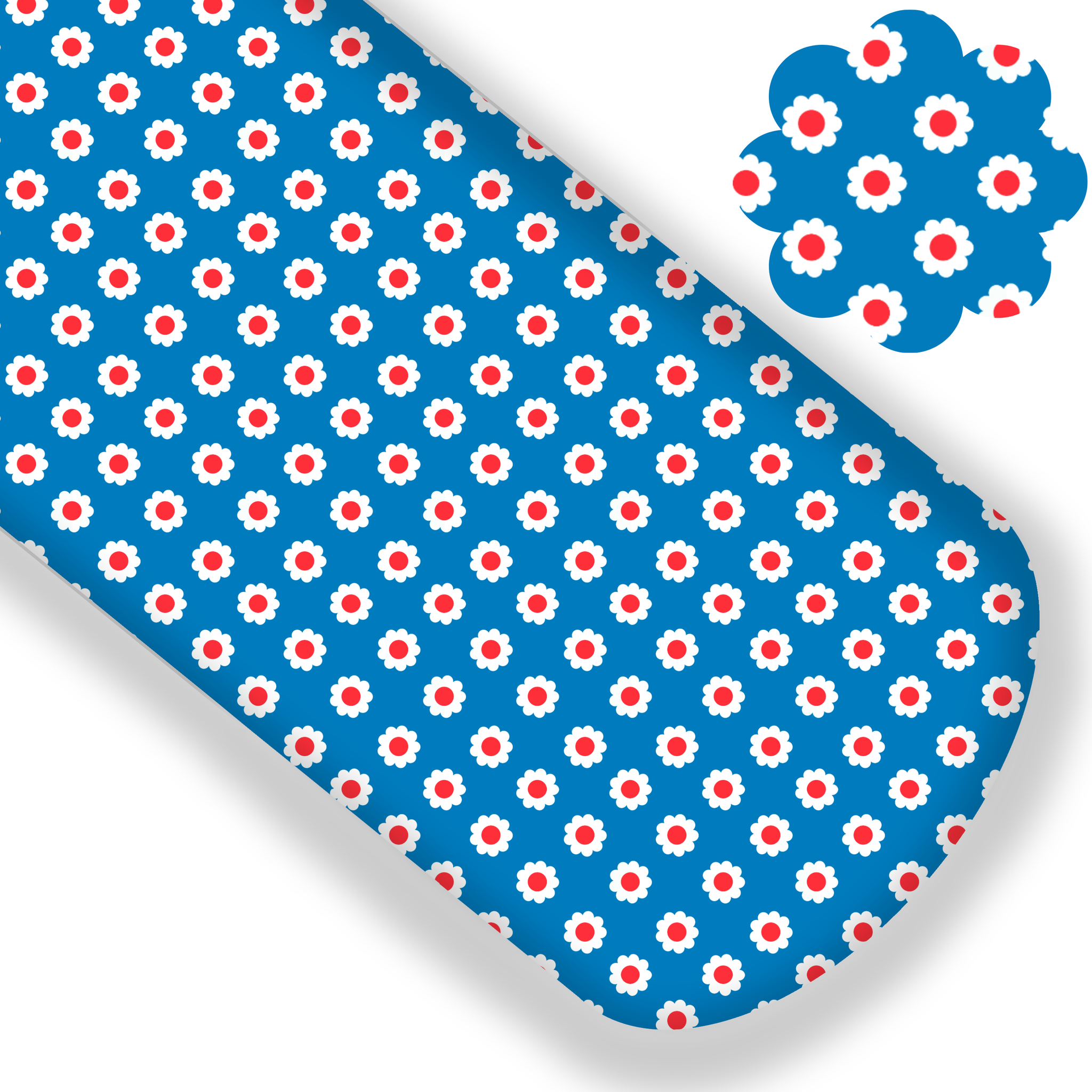 **READY TO SHIP!** Red, White and Cute Daisy Premium Faux Leather