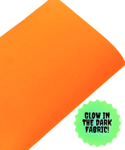 NEW!💡**GLOW IN THE DARK** Orange Glow Premium Faux Leather