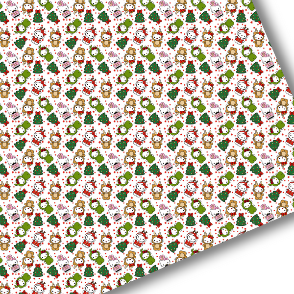Christmas Kitty & Friends Premium Faux Leather