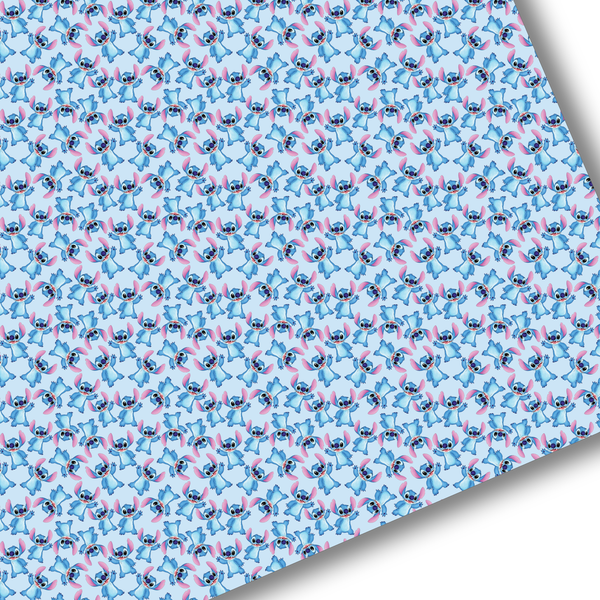 Blue Cute Alien Premium Faux Leather