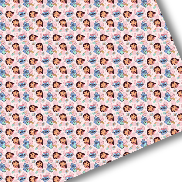 Pink Blue Alien Premium Faux Leather