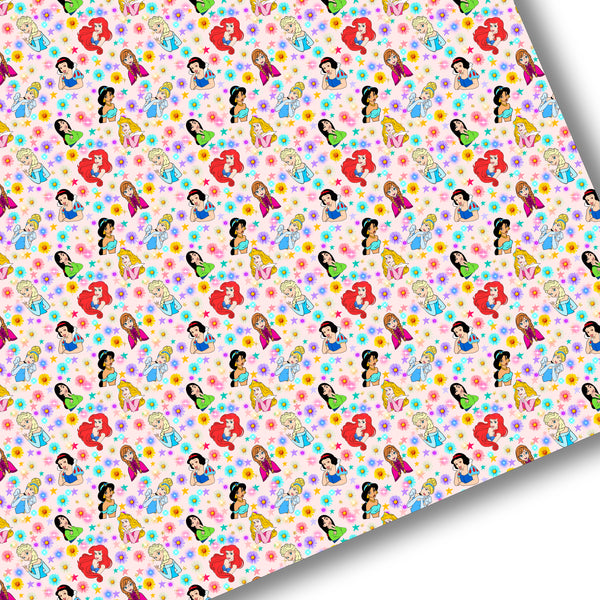 Pink Star Flower Girls Premium Faux Leather