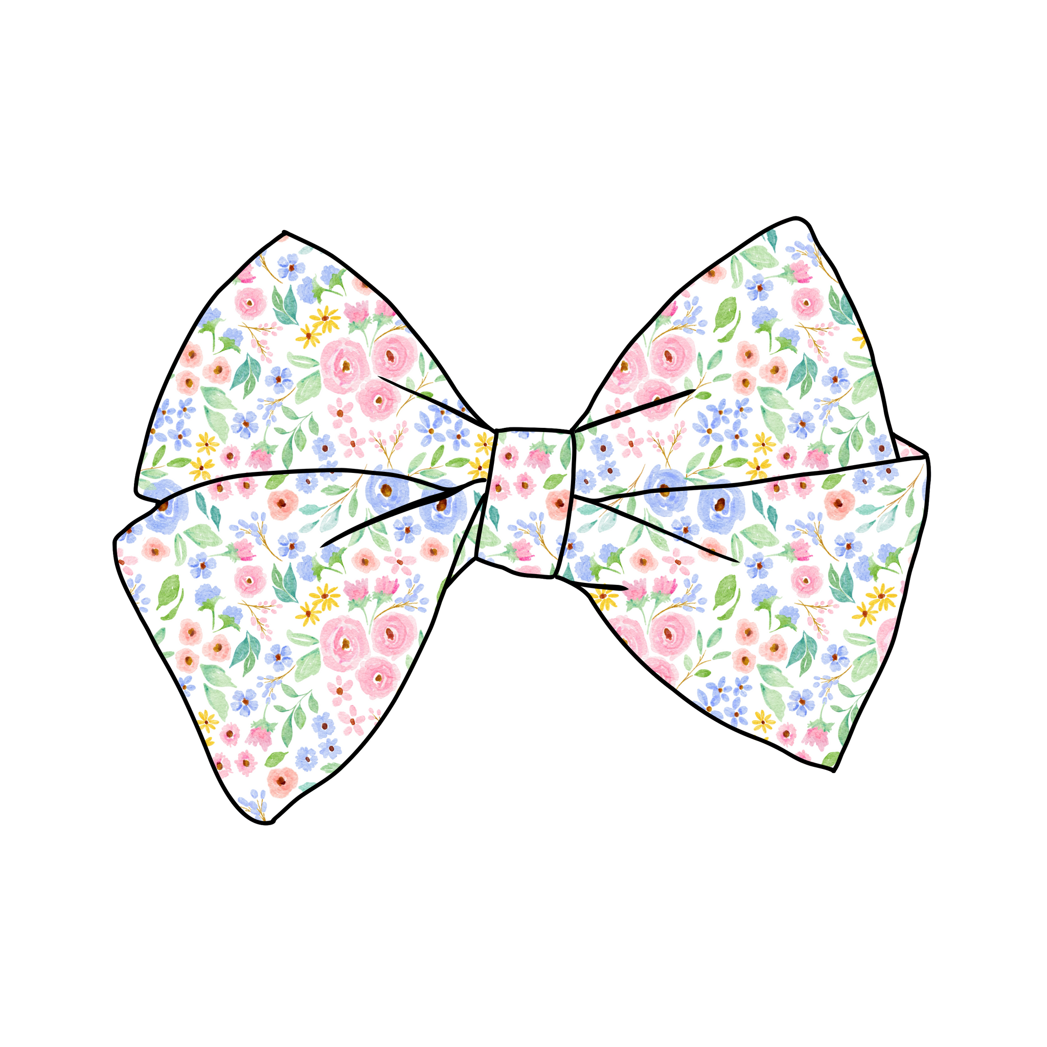 (PREORDER) PRE-TIED BOW-Spring Floral