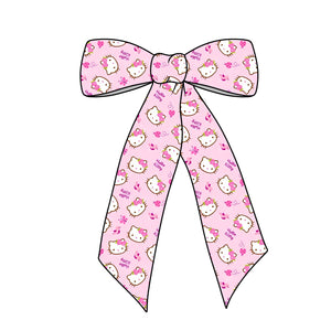 (PREORDER) PRE-TIED LONG TAILS BOW-Hello Spring Kitty