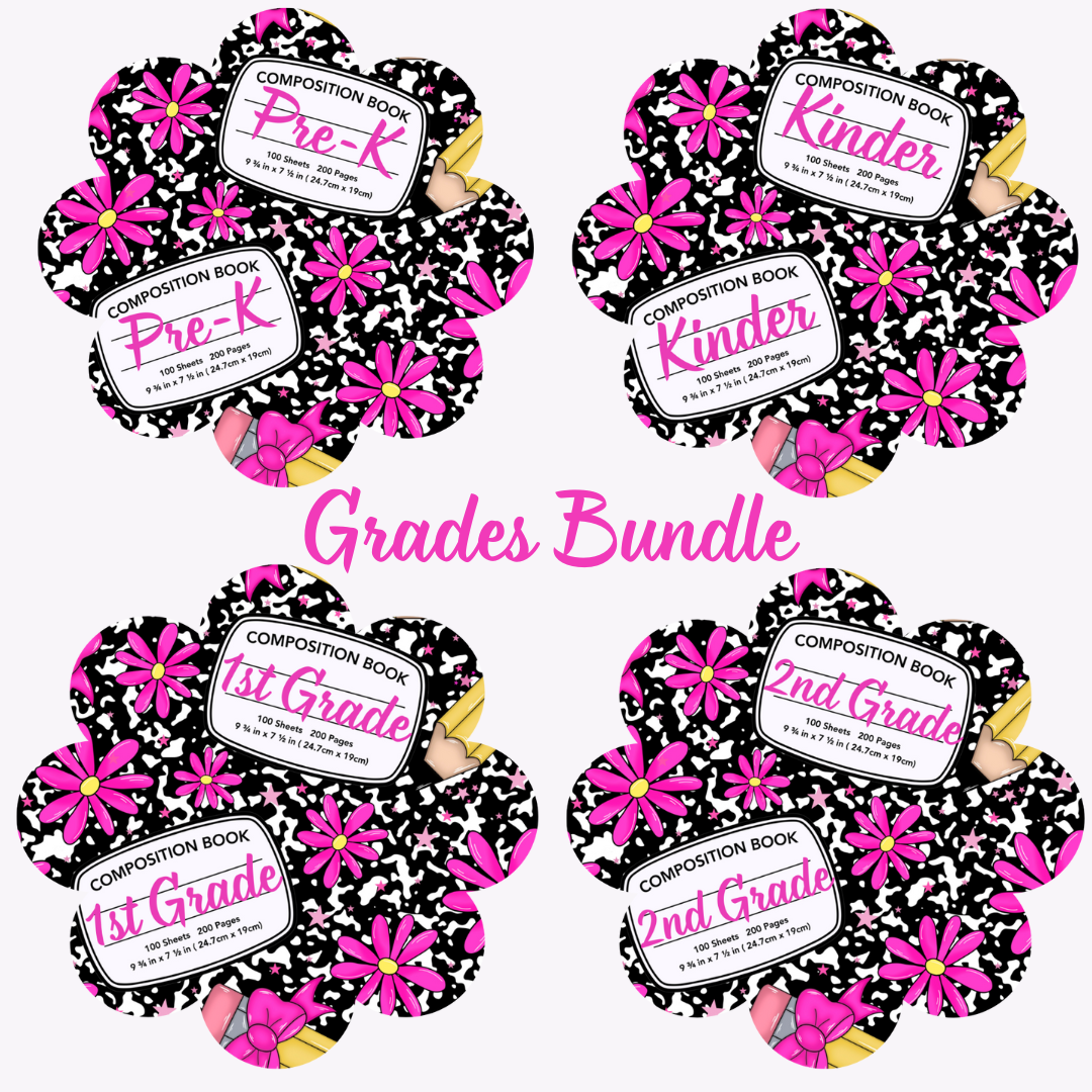 **READY TO SHIP!** 4-Sheet BUNDLE Composition Notebook Grades-PRE-K-Second Grade Exclusive Premium Faux Leather