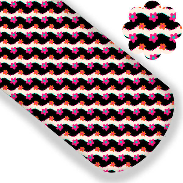 Groovy Floral Premium Faux Leather