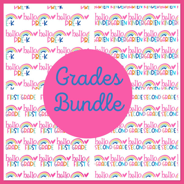 **READY TO SHIP!** 4-Sheet BUNDLE Hello Grades-PRE-K-Second Grade Exclusive Premium Faux Leather