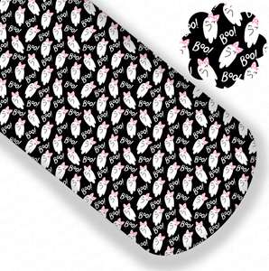 **READY TO SHIP!** Cute Black/Pink Ghost EXCLUSIVE Premium Faux Leather