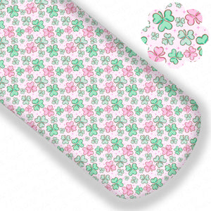 **READY TO SHIP!** Pretty in Pink Shamrocks Premium Faux Leather