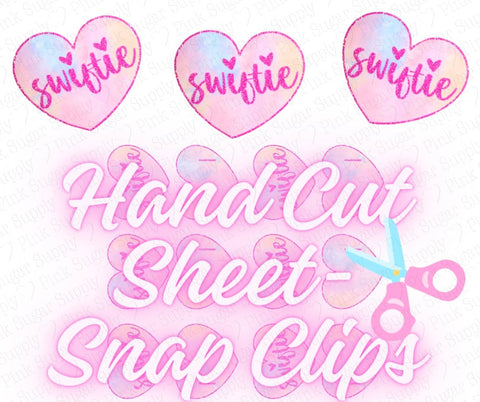 **READY TO SHIP!** 6 Piece-EXCLUSIVE *HAND CUT SHEET*-Swiftie Heart Premium Faux Leather