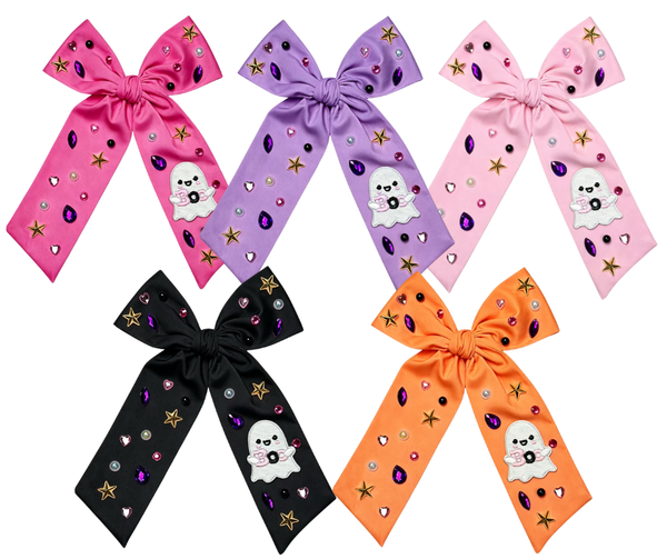 (PREORDER) CHOOSE COLOR-Long Tail Satin Ghost Bow