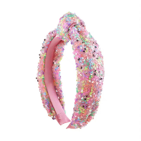 (PREORDER) TOP KNOT HEADBAND-Multi-Color Sequin