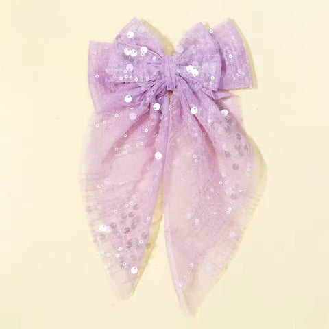 (PREORDER) PRE-TIED Sparkle Bow-Lavender