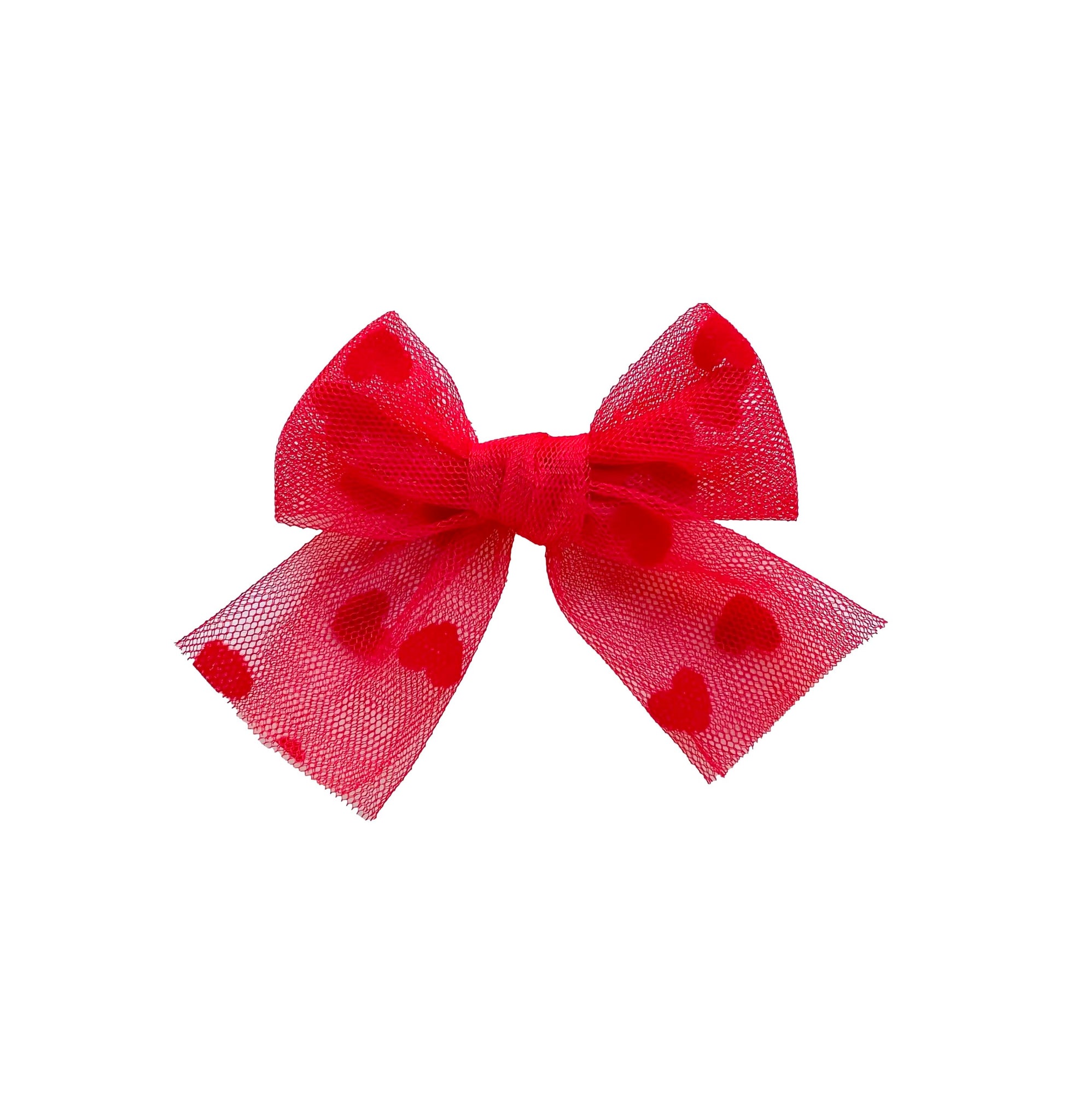 (PREORDER) PRE-TIED Red Heart Tulle Bow