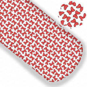 **READY TO SHIP!** Red Polkadot BOWS Exclusive Premium Faux Leather