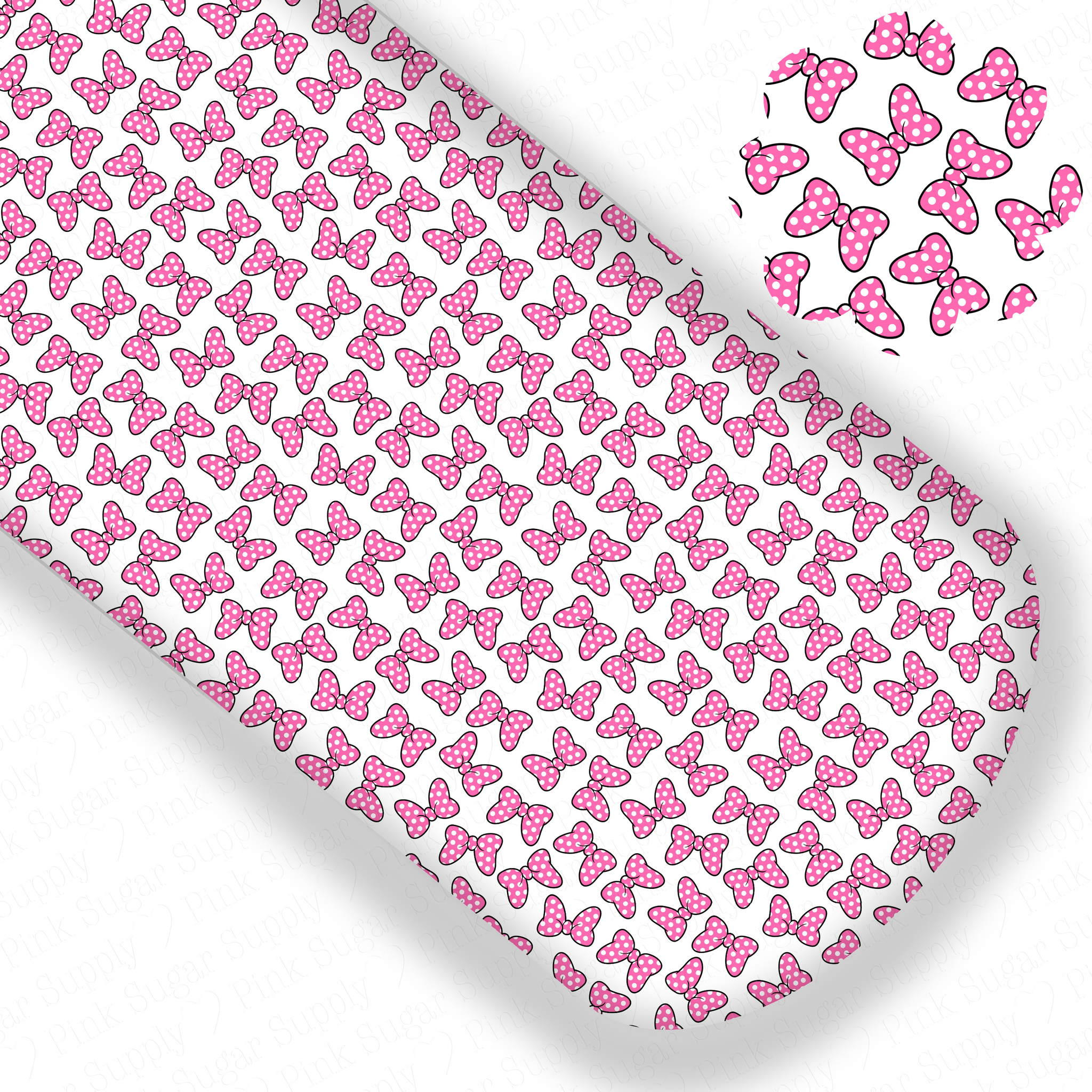 **READY TO SHIP!** Pink Polkadot BOWS Exclusive Premium Faux Leather