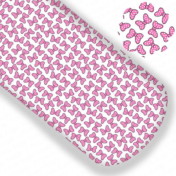 **READY TO SHIP!** Pink Polkadot BOWS Exclusive Premium Faux Leather