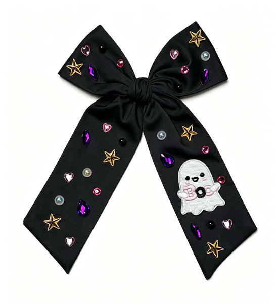 (PREORDER) CHOOSE COLOR-Long Tail Satin Ghost Bow