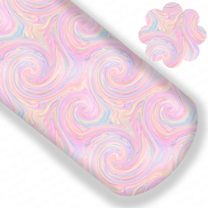 **READY TO SHIP!** Pink Candy Swirl Premium Faux Leather