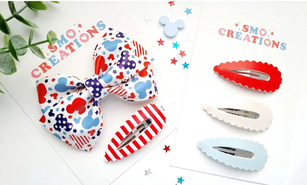 **READY TO SHIP!** Mouse, Stars and Stripes EXCLUSIVE Premium Faux Leather