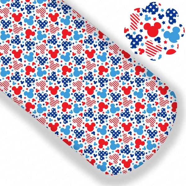 **READY TO SHIP!** Mouse, Stars and Stripes EXCLUSIVE Premium Faux Leather