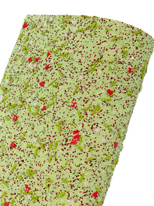 NEW! Green Guy Chunky Glitter w/ Felt Backing-READY TO SHIP