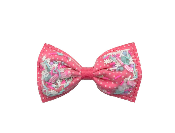 **READY TO SHIP** PRE-FILLED/PRE-TIED SHAKER BOW-A Very PINK Christmas!