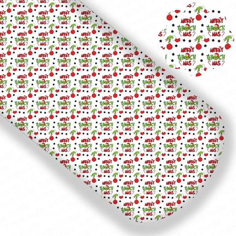 **READY TO SHIP!** Merry Grinchmas Premium Faux Leather