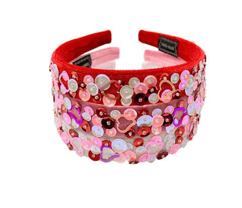 Choose Color-HEADBAND-Hand-Sewn-Happy Valentine's Day Headband