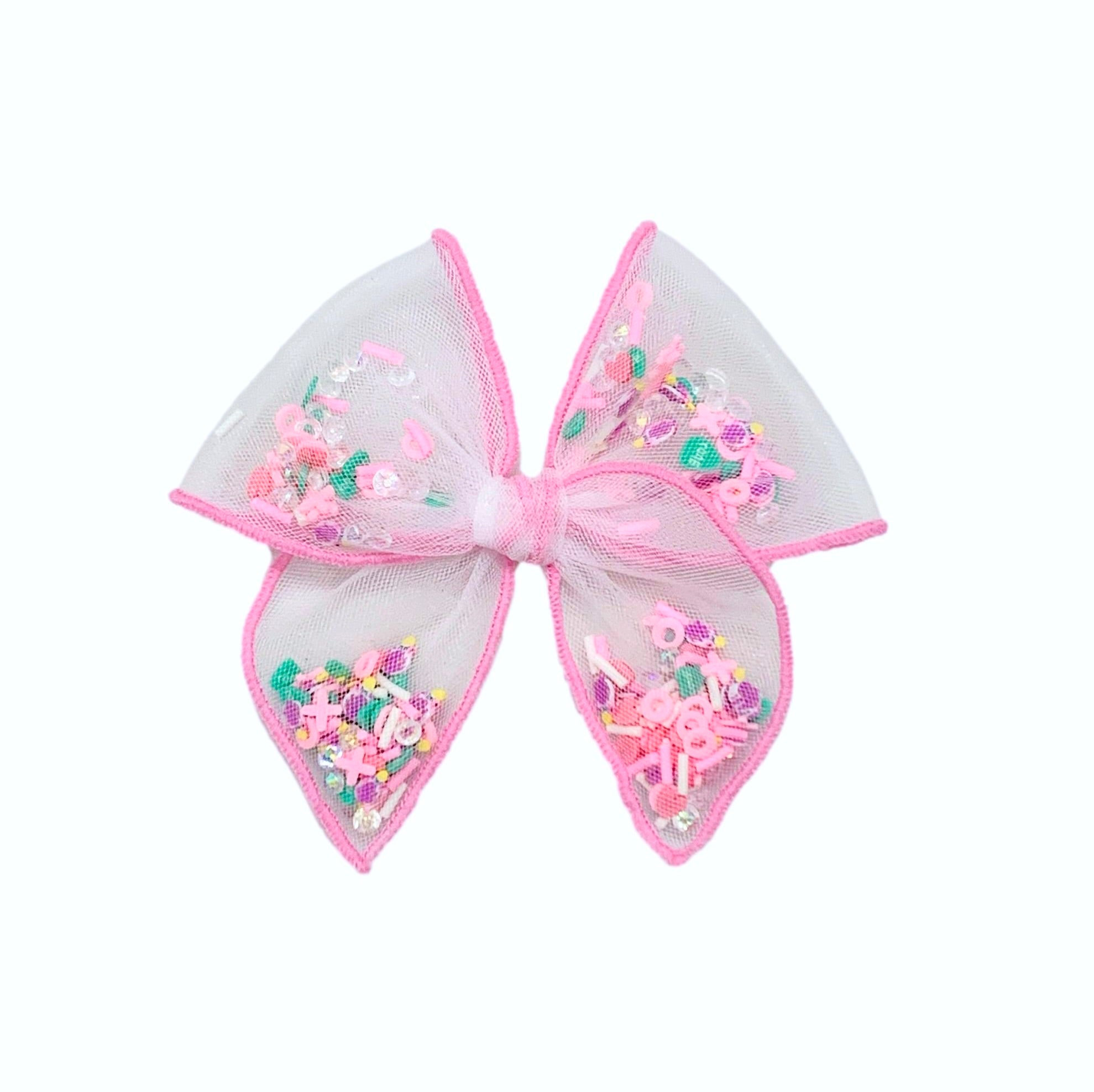 Choose Size PRE-FILLED/PRE-TIED SHAKER BOW-Pastel XOXO