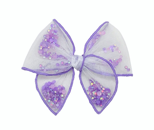 **READY TO SHIP!** Choose Color/Size PRE-FILLED/PRE-TIED SHAKER BOW-SOLID Sparkle Bows