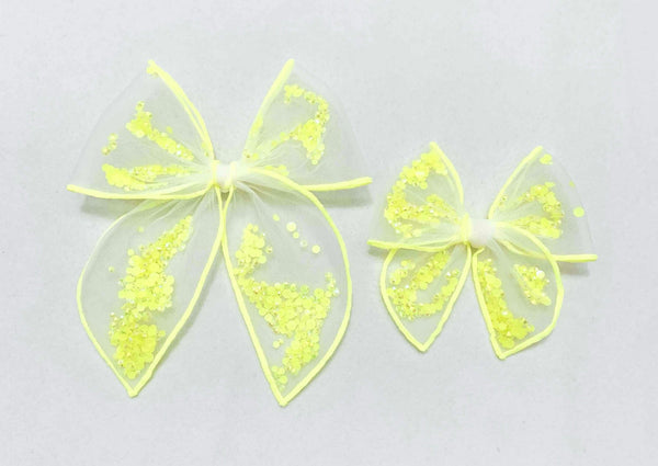 **READY TO SHIP!** Choose Color/Size PRE-FILLED/PRE-TIED SHAKER BOW-SOLID Sparkle Bows