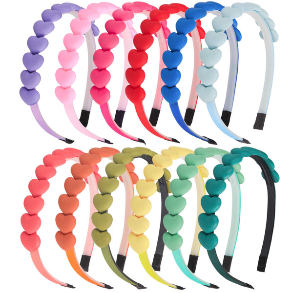 Choose Color-Solid Heart Headbands