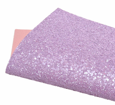 NEW! Lavender Fields Chunky Glitter w/ Pink Felt Backing-READY TO SHIP