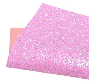NEW! Lilac Chunky Glitter w/ Pink Felt Backing-READY TO SHIP
