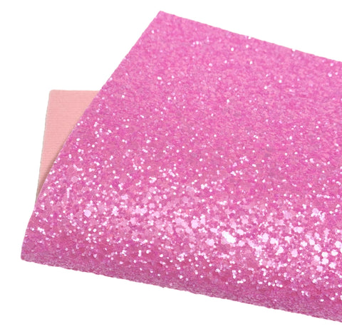 NEW! Pink Taffy Chunky Glitter w/ Pink Felt Backing-READY TO SHIP