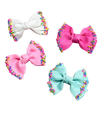 **READY TO SHIP!** Choose Color-Sprinkle Dipped Bows
