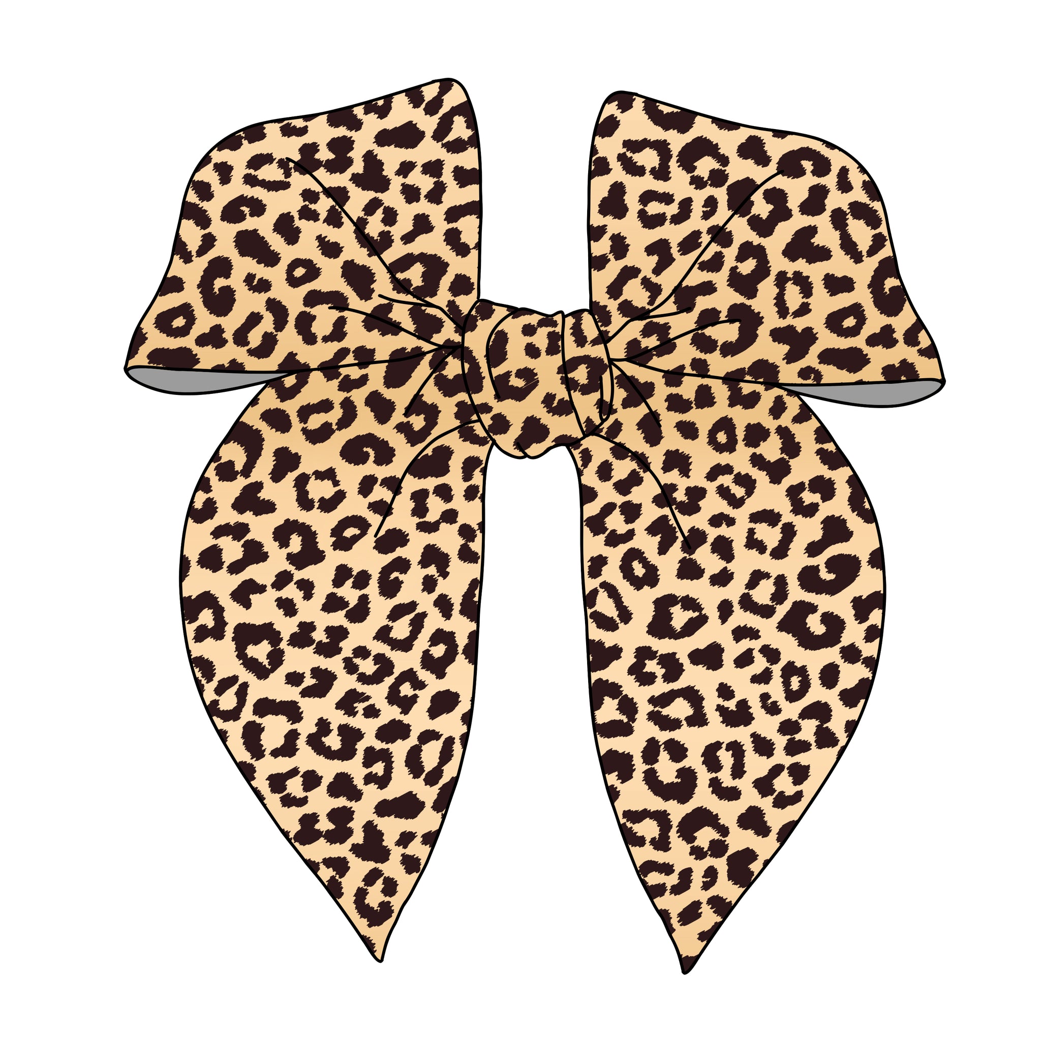 PRE-TIED SURGED EDGE BOW-Perfect Leopard