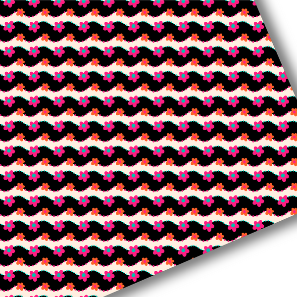 Groovy Floral Premium Faux Leather