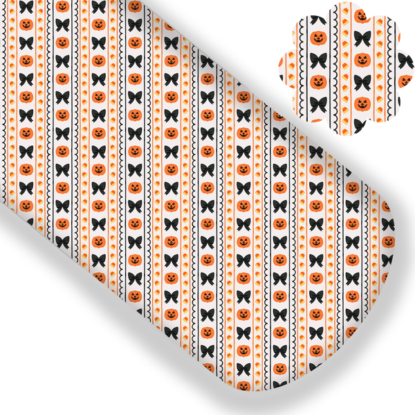Pumpkin Candy Scallop Premium Faux Leather