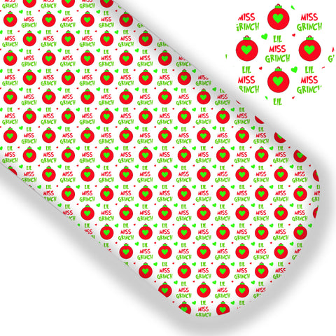 **READY TO SHIP!** Lil Miss Grinch Premium Faux Leather