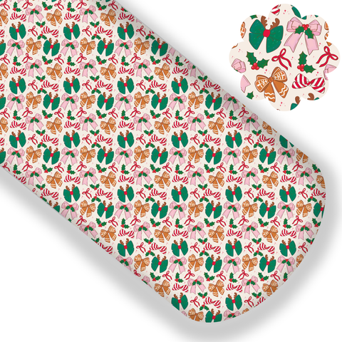 **READY TO SHIP!** Festive Holiday Bows Premium Faux Leather