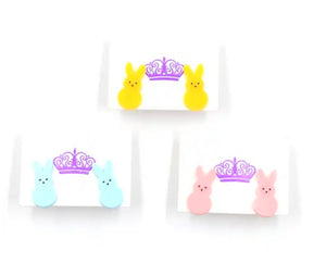 Choose Color-Peeps Bunny Acrylic Stud Earrings