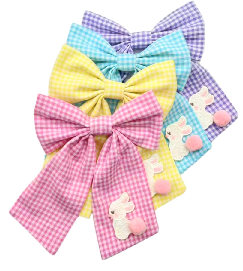 Choose Color-Cotton Tail Gingham Bows