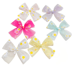 (PREORDER) Choose Color-Daisy Tulle Bows with Removable Clip