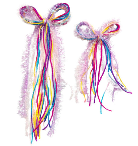Choose Style-💡GLOW IN THE DARK Long Tail Messy Bows-Brights Sparkle